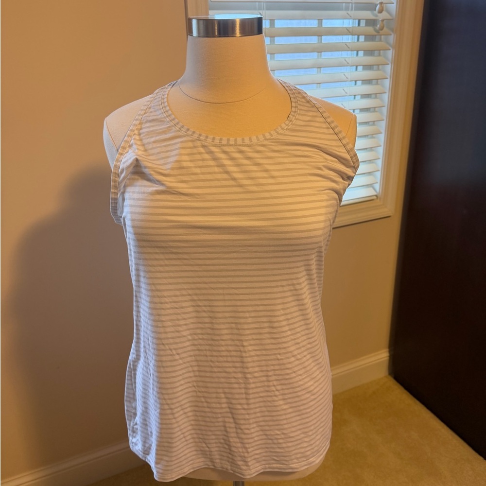 Athleta striped Sleeveless Top - White